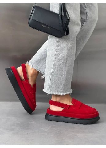 Красные красные сабо No Brand