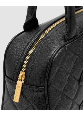 Сумка CHANEL Vintage CC Quilted Caviar Bowling Bag Black Шанель No Brand (377510052)