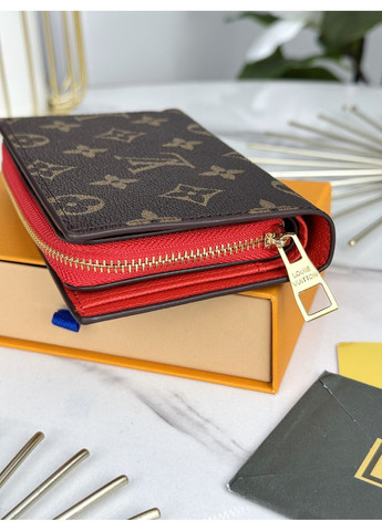 Женский кошелеккоричневый + красный книжка No Brand (369934946)