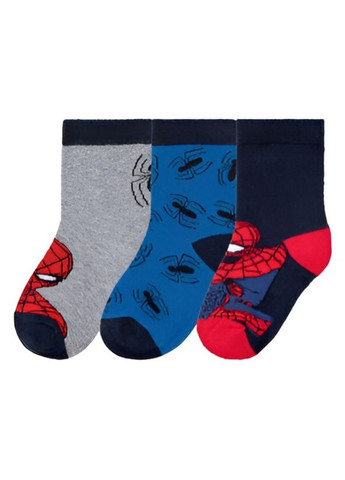 Шкарпетки 3 пари для хлопчика Spider-Man 370240 Різнобарвний Disney (292549797)