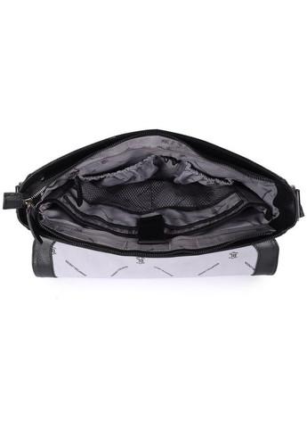 Сумка чоловіча через плече шкіряна портфель для документів А4 планшет в дорогу для телефону Чорний 34320 Brampton London (331862440)