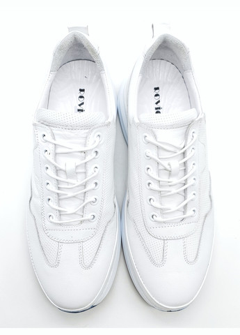 Белые всесезонные мужские кроссовки белые кожаные rv-19-1 28,5 см (р) Rovigo
