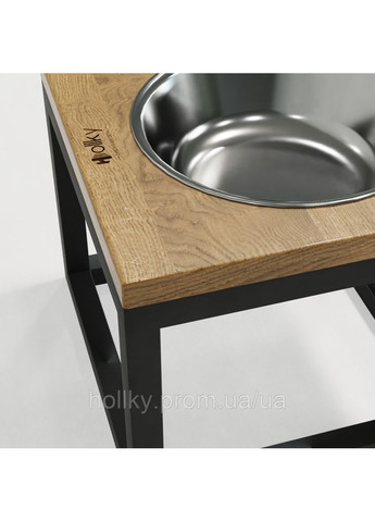 Миска на подставке для больших собак Base Solo XL (1×1,8 л) Solo XL-262620-GRNT Hollky (365652783)