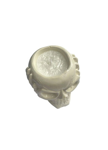 Свеча в белом кашпо в виде черепа не слышит в подарочной коробке (TA0165_2) No Brand (368293903)