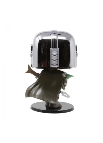 Ігрова фігурка Pop! - Мандалорець у хромі з малюком 25 сm Funko (331298276)