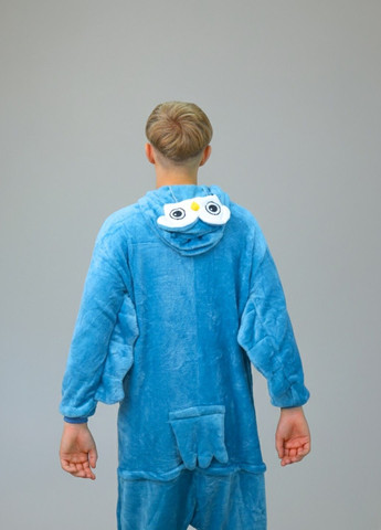 Кигуруми пижама Сова мужская плюшевое голубое с капюшоном Lalapka (369644973)