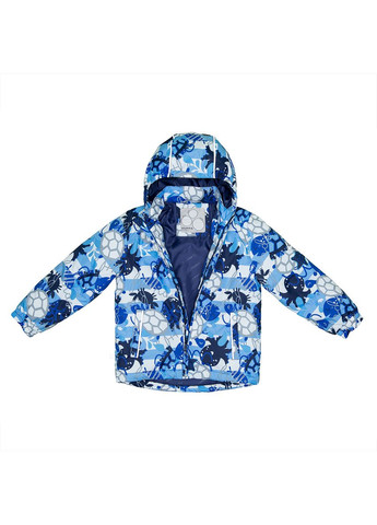 Темно-синя комплект yoko navy pattern/navy, поліестер, р.80, темно-синій () Huppa 41190014-93186-080