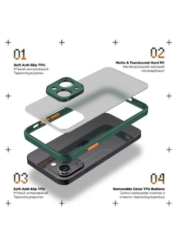 Чохол до мобільного телефона (ARM72403) ArmorStandart Frosted Matte OPPO A18 4G / A38 4G Dark Green (326592473)