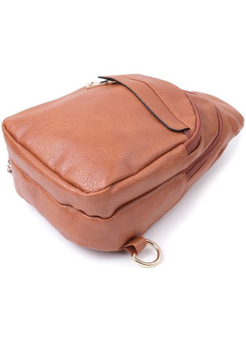 Сумка жіноча планшет для документів рюкзак слінг в дорогу сумочка для телефону Рудий 34741 Vintage (332612596)