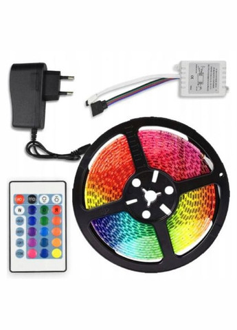 Комплект светодиодной Led ленты 5050 RGB с блоком и пультом управления 5 м (1756374622) No Brand (330579001)