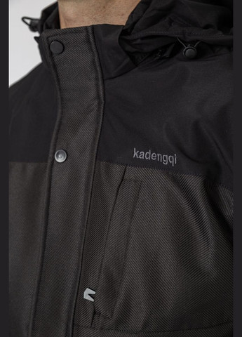 Черная демисезонная куртка мужская демисезонная с капюшоном Ager 214R61035