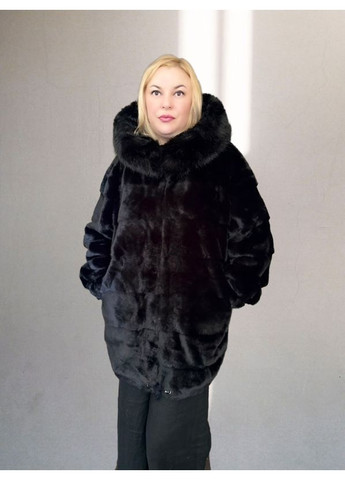 Женская шубка из эко меха с капюшоном и съемной опушкой Value Plus (358655681)