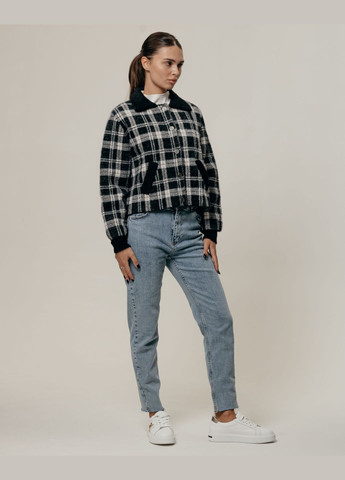 Кофта на гудзиках у клітку чорно-біла Butella (305391234)