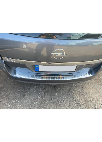 Накладка на задній бампер OmsaLine глянець (SW, нерж) для Opel Astra H 2004-2013 рр No Brand (391761682)