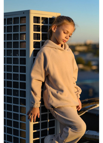 Бежевий флісовий костюм для дівчаток / підлітків No Brand