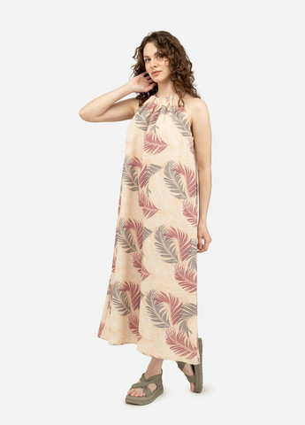 Летний женский женский сарафан цвет бежевый цб-00247019 Mass