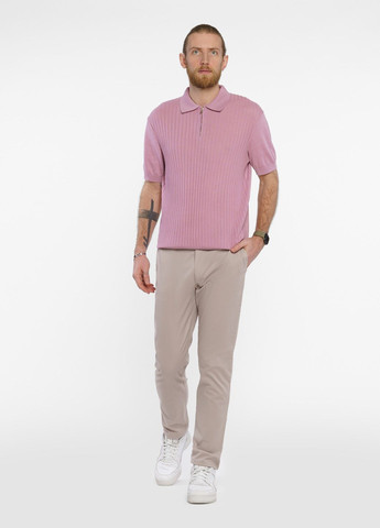 Поло чоловіче рожеве Arber polo knit zipper mss n-a (278074673)