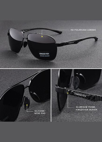 Солнцезащитные очки Авиатор в классической оправе с поляризованными линзами N7188 DESIGN KINGSEVEN (299332629)