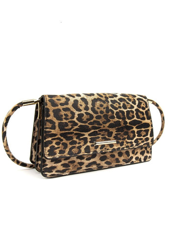 Жіноча сумка каркасна кросбоді через плече з екошкіри з клапаном леопардова RoyalBag P2-8208 (332214201)