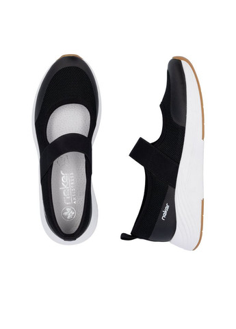 Черные мокасины (р) текстиль/экокожа 0-1-1-n-8551-00 Rieker