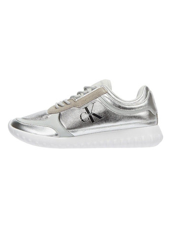 Серебряные женские кроссовки Calvin Klein