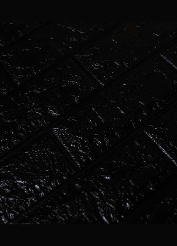 Самоклеюча декоративна панель чорна цегла 700x770x5 мм Loft Expert (298400456)