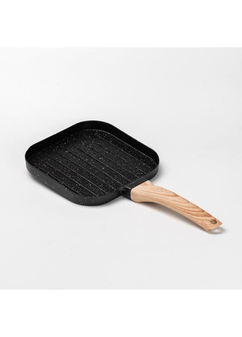 Сковорода гриль квадратная 18×18 см рифленая с гранитным покрытием для индукционной плиты. No Brand (367724470)