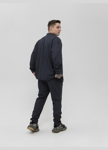 Графітовий демісезонний стильний базовий костюм вафелька брючний Vakko