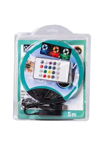 Светодиодная лента TV Light длиной 5 метров с пультом, мультиколор. GarlandoPro (324070669)