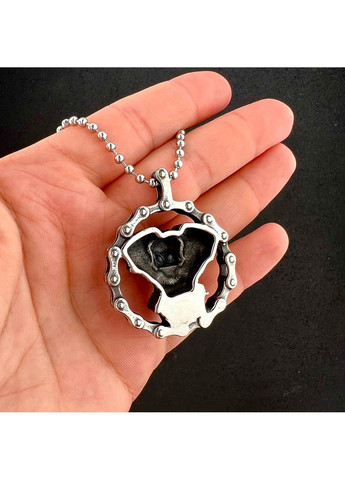 Готичний панк кулон череп з нержавіючої медичної сталі PS-119 No Brand (299340130)