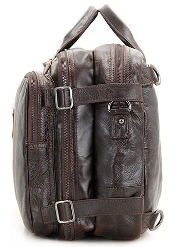 Сумка чоловіча шкіряна через плече 14106 трансформер Коричнева Vintage (302008027)