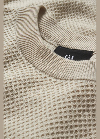 Бежевый демисезонный свитер из хлопка C&A
