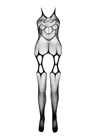 Эротический бодистокинг ECO BS002 black, черный костюм сетка Passion (297138651)