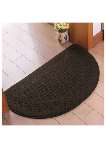 Килимок придверний напівкруглий 14235 48х78 см коричневий No Brand (351296763)