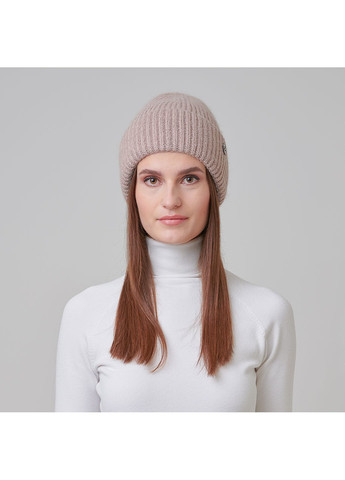 Шапка біні жіноча вовна бежева JOAN LuckyLOOK 972-767 (322791540)