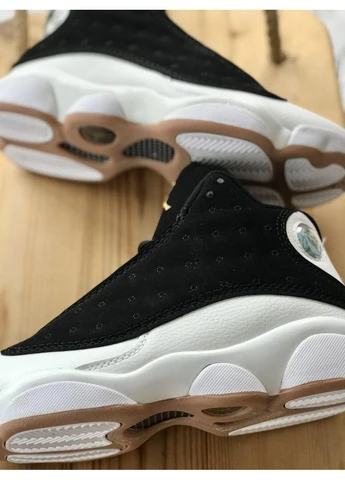 Белые демисезонные кроссовки мужские nike air jordan retro 13 black white найк аир джордан белые No Brand