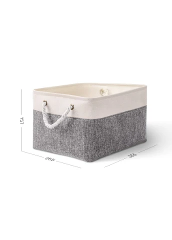 Ящик для зберігання з ручками MY HOME /бежевий (TH-10 M GRAY/BEIGE) МВМ (365280697)