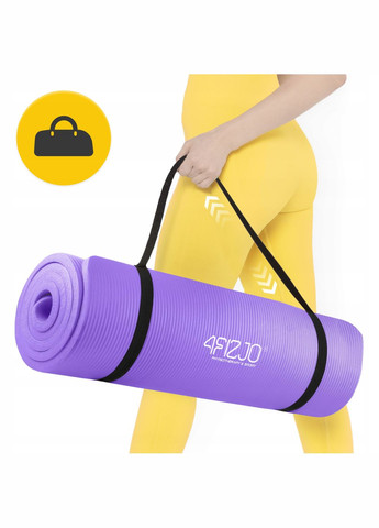 Килимок (мат) спортивний NBR 180 x 60 x 1.5 см для йоги та фітнесу Violet () 4FIZJO P-5907739311542 (346530222)