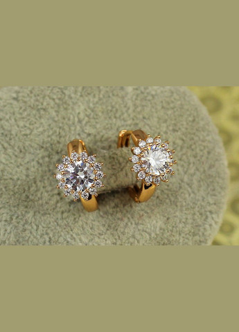 Серьги Подсолнух 1,5 см золотистые Xuping Jewelry (316433041)