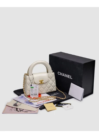 Сумка CHANEL Kelly Bag Shiny Aged Calfskin Cream & Gold Hardware Шанель No Brand (377507537)