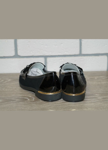 Черные туфли для девочки черные на платформе Леопард