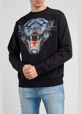 Черный черный хлопковый свитшот с принтом Marcelo Burlon (339100782)