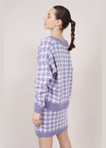 Лиловая однотонная юбка с узором Romashka