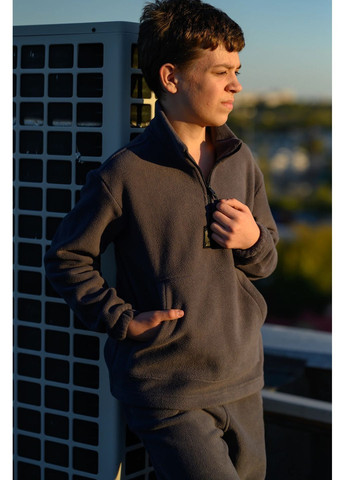 Темно-серый флисовый костюм для мальчиков / подростков No Brand