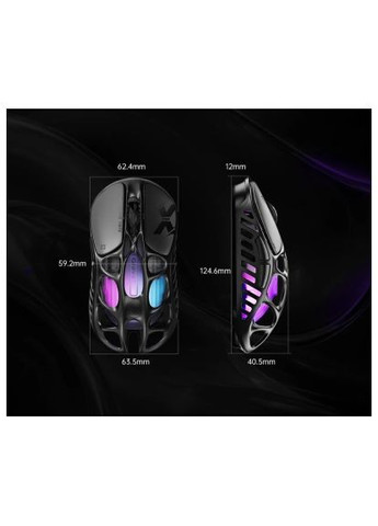 Мышка (GSXPRO_BLK) GravaStar Mercury X Pro 8K Wireless/Bluetooth/USB Black (366645383)