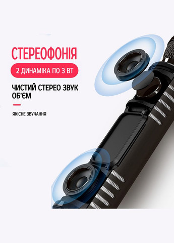 Караоке микрофон K6 Premium черный со стерео звуком Losso (327041705)
