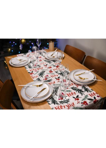 Ранер Happy Holidays, 40х140см, 90% поліестер, 10% бавовна, білий () Ardesto ART01HW (385681566)