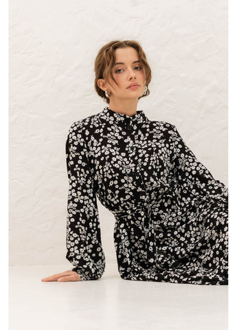 Чорна чорне плаття міді зі штапелю Seventeen