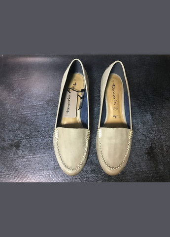 Серые женские кожаные слипоны в сером цвете, Tamaris