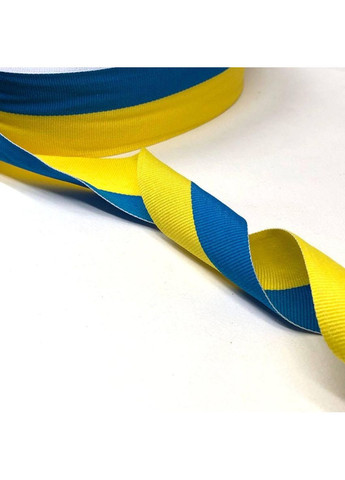 Жовто-блакитна 4 см. стрічка репсова 1м. Plus-plus (354799252)